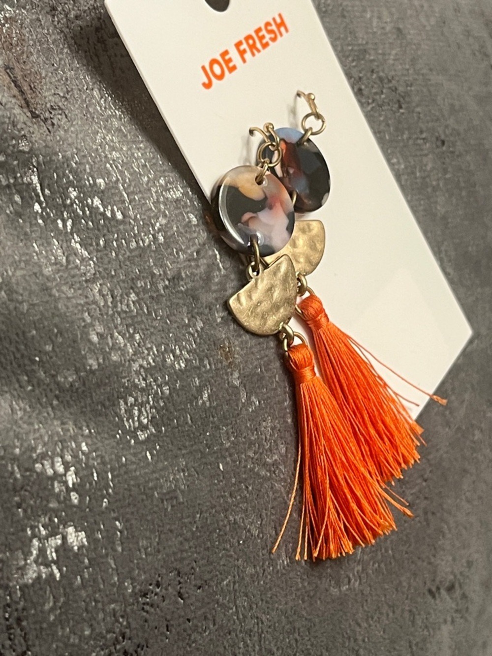 😍SHOW SPECIAL NWT E67 JOE FRESH 3 Tier Bohemian Tassle Fashion Earrings MSRP $12 - Picture 3 of 7